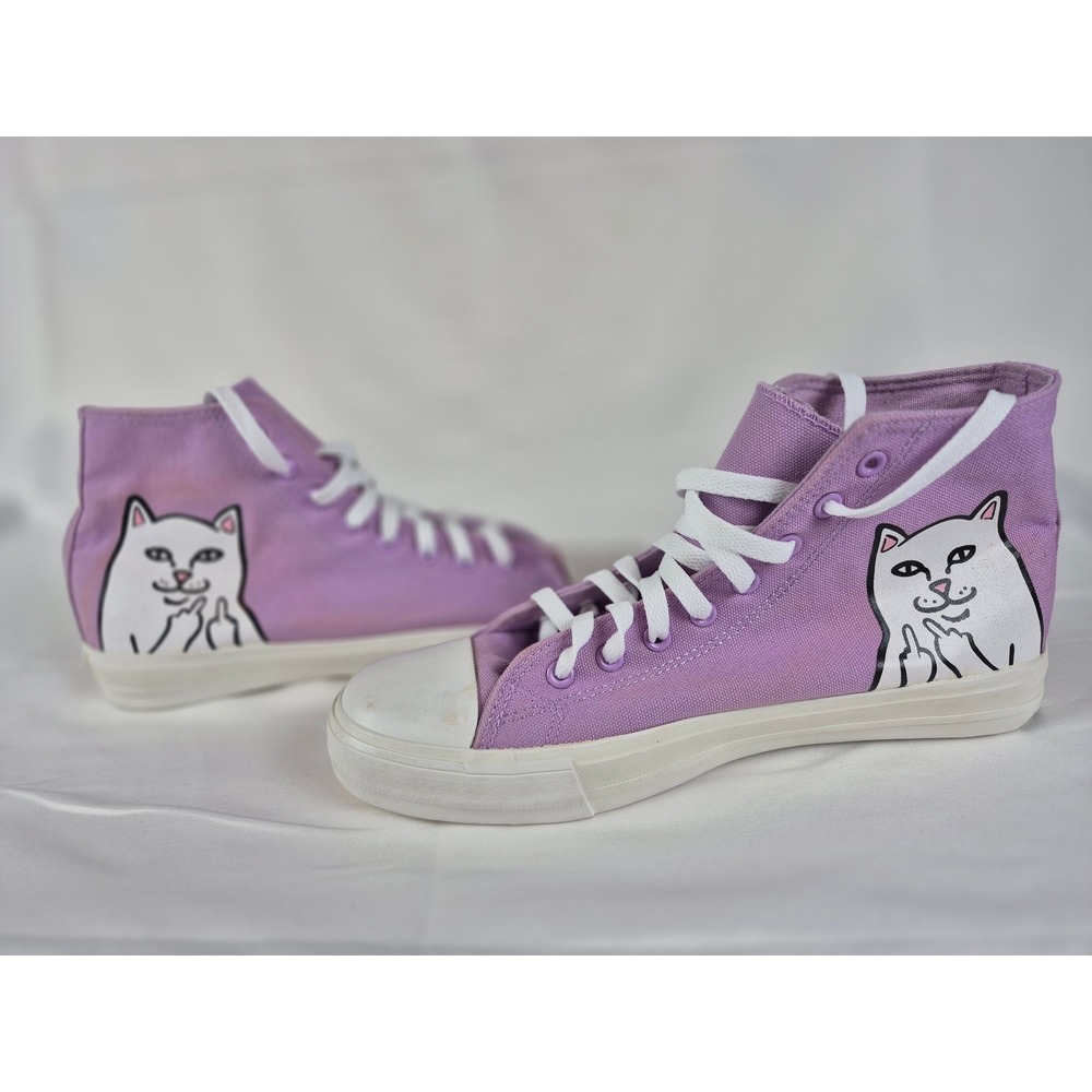 Ripndip Lord Nermal High‎ Top Sneakers Purple Canvas Mens Size 10 Skate Shoes